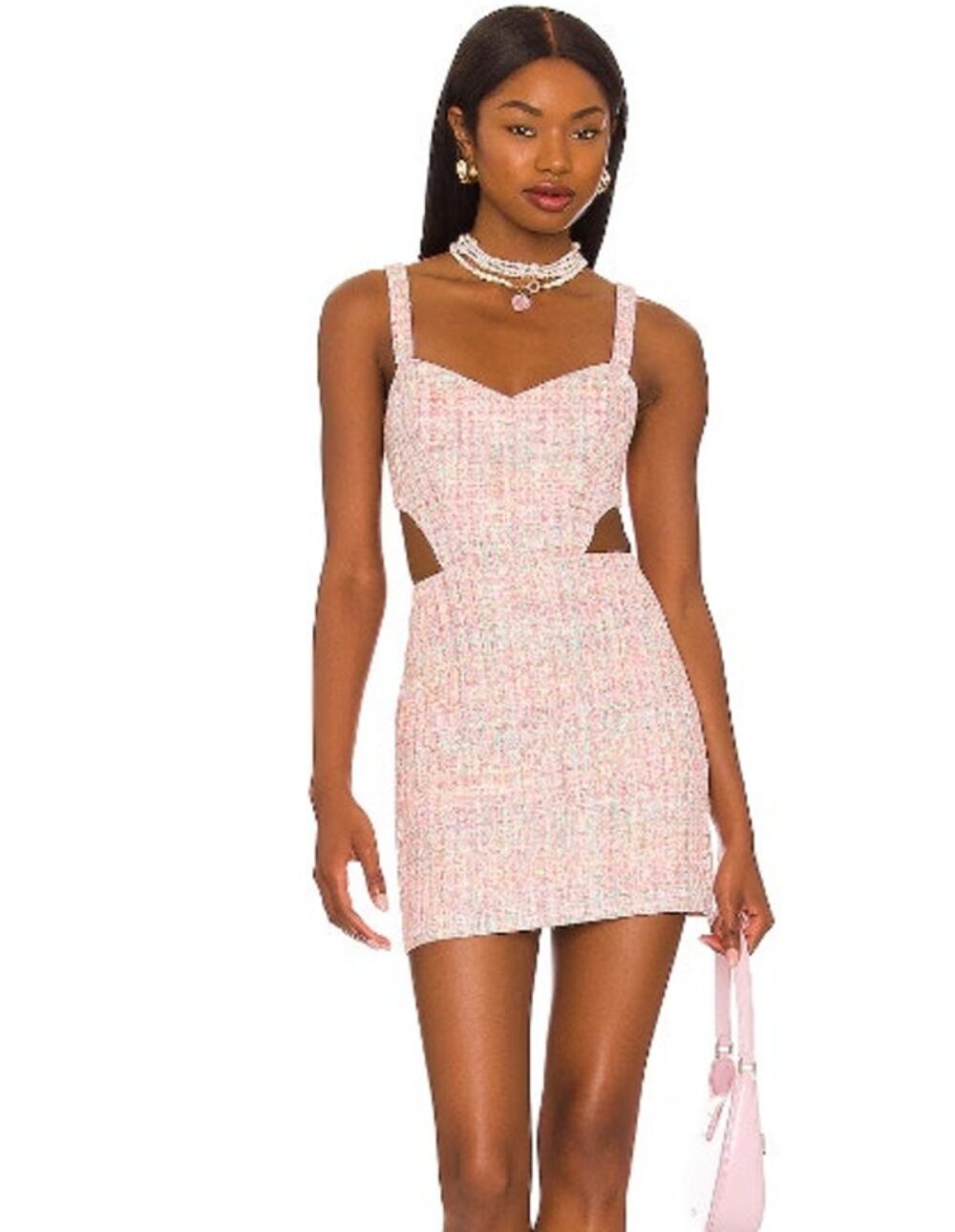Assignment Revolve Multi Sprikles Maribel Tweed Mini Dress Size L